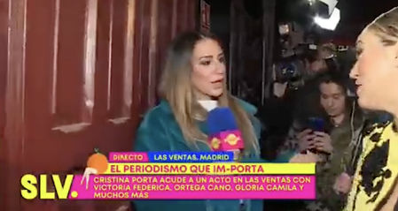Marta Riesco interrumpe a Cristina Porta durante su conexión en directo con 'Sálvame'