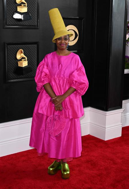 La cantante Cécile McLorin Salvant en la alfombra roja