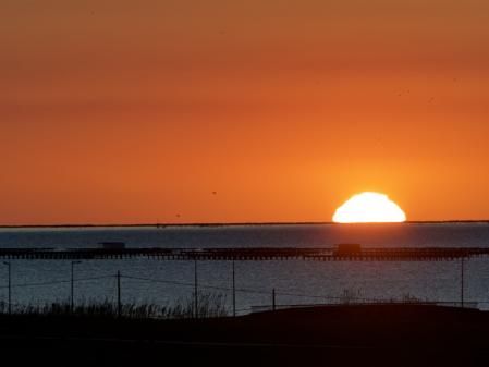 Salida del sol en la Bahía de los Alfaques.