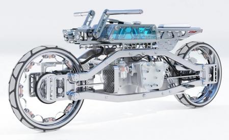 Nu’Clear, la futurista moto eléctrica transparente a prueba de balas.