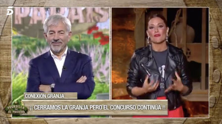 Nagore Robles, durante su discurso de despedida de 'Pesadilla en el Paraíso 2'