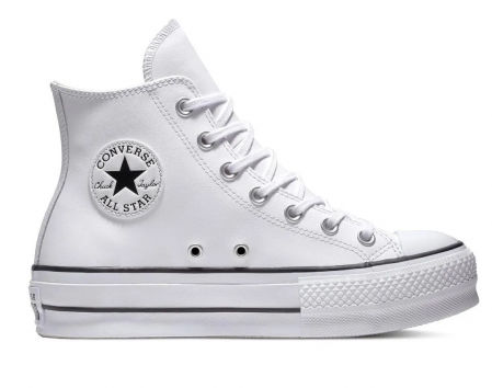 Zapatilla Converse All Star Lift Leather High Top Blanca