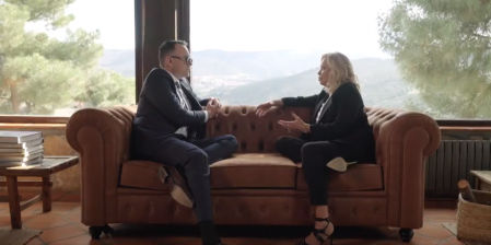 Risto Mejide entrevistando a Bárbara Rey