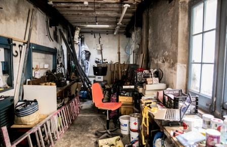 Okupas en la antigua escola Massana (diseño y arte) en el Raval, en Barcelona