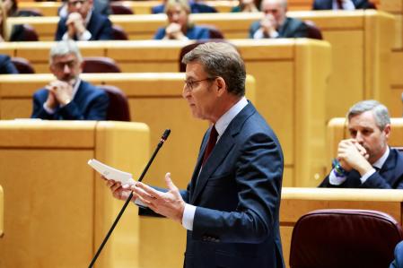 Pleno en el Senado Pedro Sanchez Yolanda Diaz Morella Cortés Alberto Nuñez feijoo Jose Luis escriva