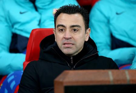 Manchester (United Kingdom), 23/02/2023.- Barcelona head coach Xavi Hernandez pictured before the start of the UEFA Europa League play-off, 2nd leg match between Manchester United and FC Barcelona in Manchester, Britain, 23 February 2023. (Reino Unido) EFE/EPA/Adam Vaughan