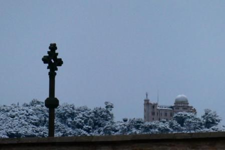 Nieve en Collserola.