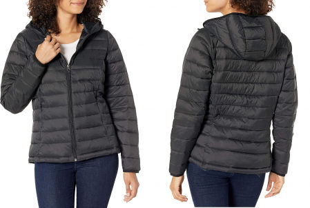 Chaqueta acolchada ligera con capucha Amazon Essentials