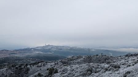Nieve en el Vallès, desde Sant Fost de Campsentelles.