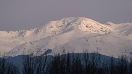 Vista del Puigmal nevado.