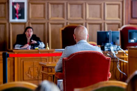 El acusado, durante la vista celebrada el pasado 22 de febrero