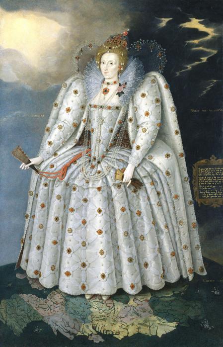 El conocido como retrato Ditchley de Isabel I de Inglaterra, por Marcus Gheeraerts el Joven