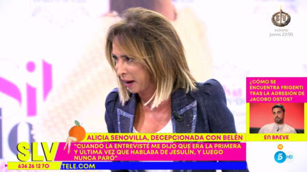 María Patiño se moja en 'Sálvame' sobre el conflicto entre Belén Esteban y Jesulín de Ubrique