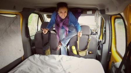 Bea Amat en su camper