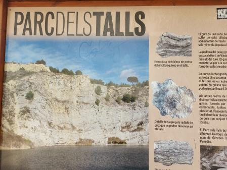 Cartel explicativo del Parc dels Talls, en la localidad de Vilobí del Penedès.