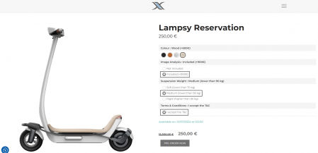 El Lampsy ya se puede configurar y reservar previo pago de 250 euros&nbsp;