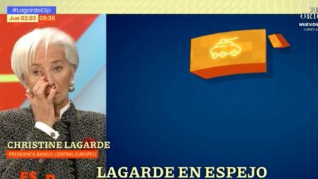 Christine Lagarde se emociona en 'Espejo Público'