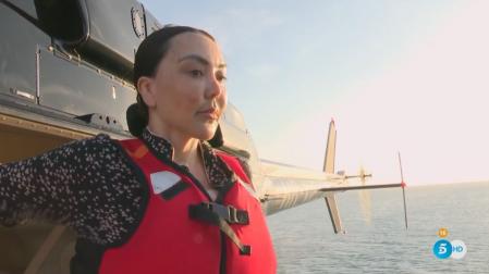Patricia Donoso en el helicóptero de 'Supervivientes 2023'
