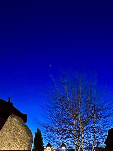 Venus y Júpiter desde Puigcerdà.