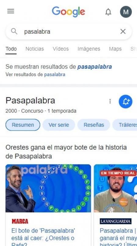 Orestes sale como ganador en Google