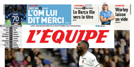 La portada de L'Équipe.