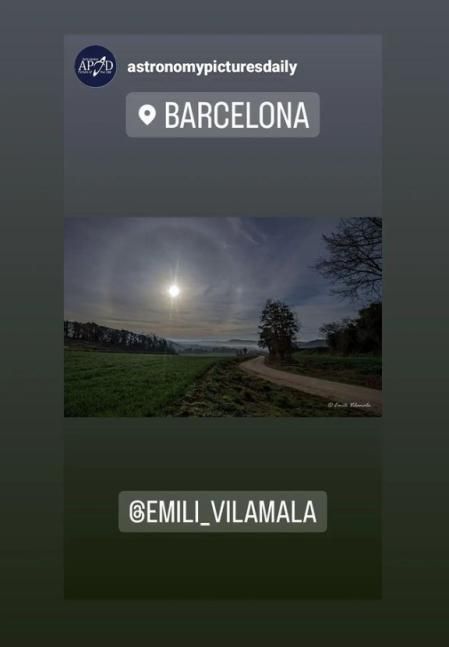 Imagen de Emili Vilamala seleccionada por @astronomypicturesdaily de la NASA.