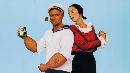 Popeye (Robin Willliams) y Olivia