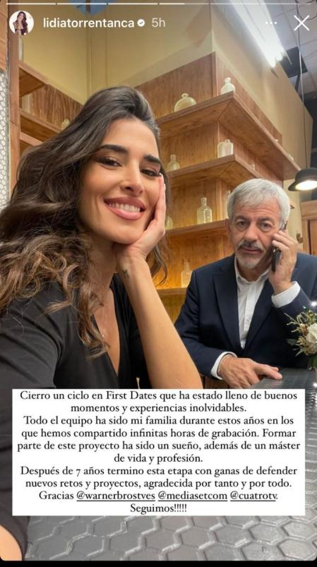 Lidia Torrent se despide de 'First Dates'