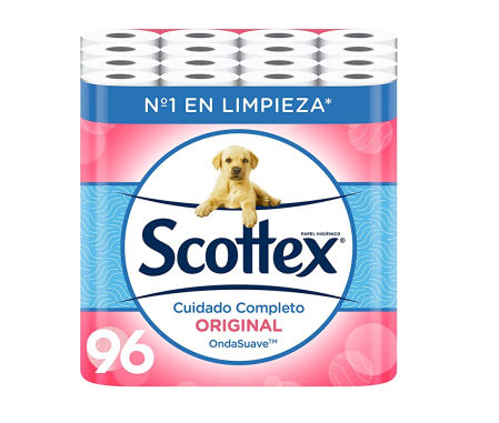 Scottex Original Papel Higiénico (96 Rollos)