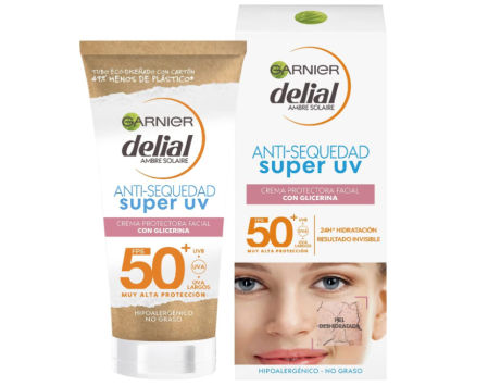 Garnier Delial Sensitive Advanced, crema solar facial IP50+