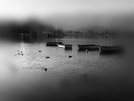 El estanque de Banyoles en primavera.