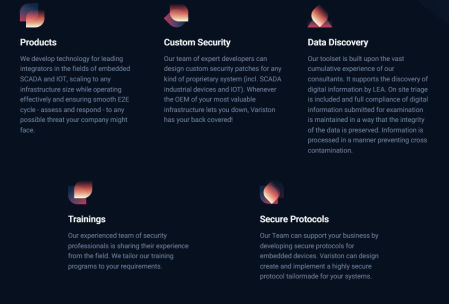 Los productos que ofrece Variston