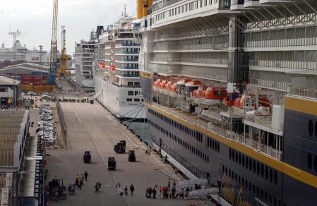Un ajetreado día de cruceros en el puerto de Barcelona