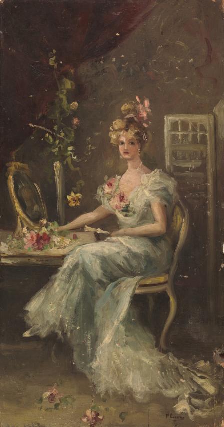 'Señora sentada', de P. Lucas, cuyo propietario identificado es la Colección Lázaro Galdiano