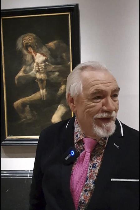 Cox bromea ante el cuadro de Goya 'Saturno devorando a sus hijos'