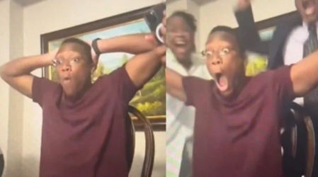 Tinaye y su familia estallan de euforia