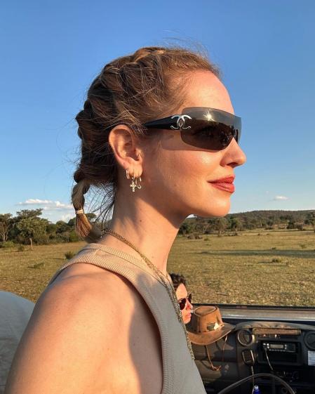 Chiara Ferragni con el top de Zara en África