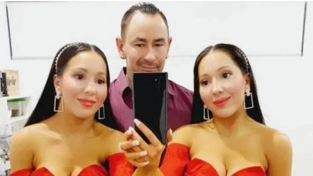 Anna y Lucy junto a su pareja, Ben&nbsp;