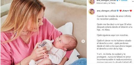 Ana Obregón publica en las redes el primer mensaje dirigido a la pequeña Ana Sandra y a su hijo