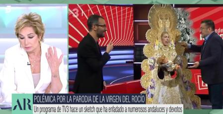La indignación de Ana Rosa tras la parodia de la televisión catalana sobre la Virgen del Rocío