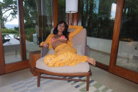 Aitana, con su bikini de estampado psicodélico en República Dominicana