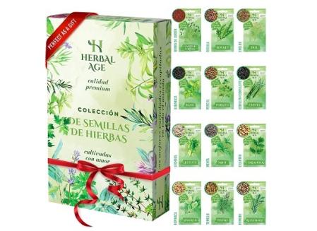 Kit Semillas Huerto Urbano - 12 Variedades De Plantas Aromáticas