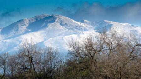 Pirineo nevado visto desde Gurb.