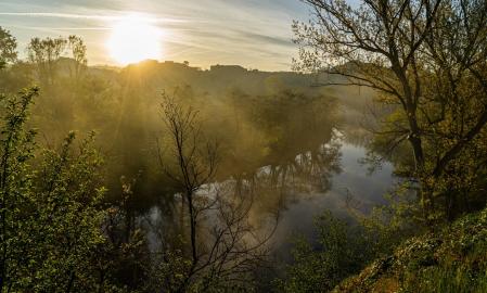 Humo ártico en el Ter, en Les Masies de Voltregà.