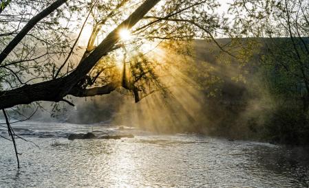Humo ártico en el Ter, en Les Masies de Voltregà.