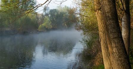 Humo ártico en el Ter, en Les Masies de Voltregà.