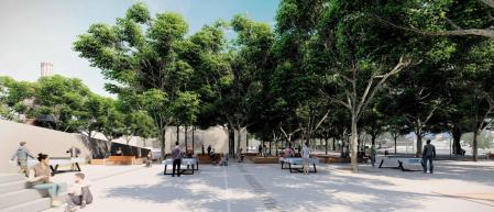 Futura área de ping-pong de parque de la Espanya Industrial