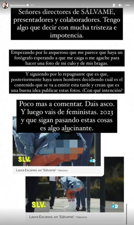 Laura Escanes no tardaba en reaccionar a la emisión de 'Sálvame'.