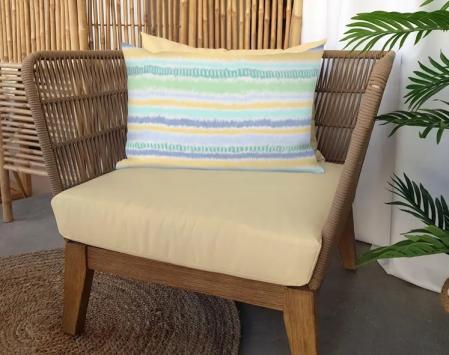 Cojín de interior y exterior Takiri azul 60 x40 cm