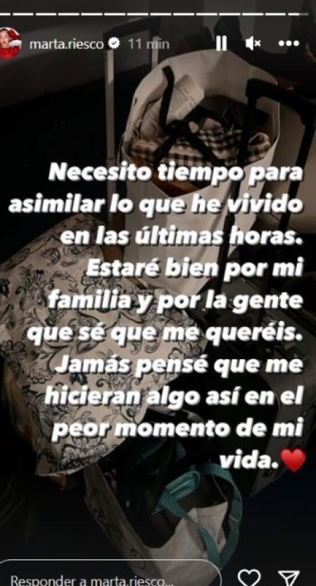 Marta Riesco anuncia que ya no está con Antonio David Flores